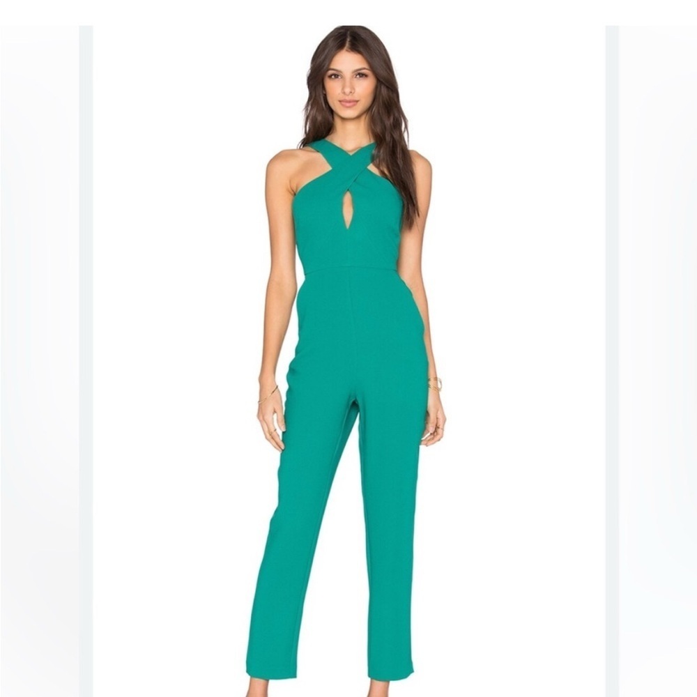 BCBGeneration women’s size 10 jumpsuit  Emerald Green pockets